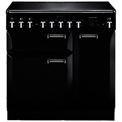 Rangemaster Leckford 90cm Electric Induction Range Cooker Black/Chrome Rangemaster Leckford 90cm Electric Induction Range Cooker Black/Chrome